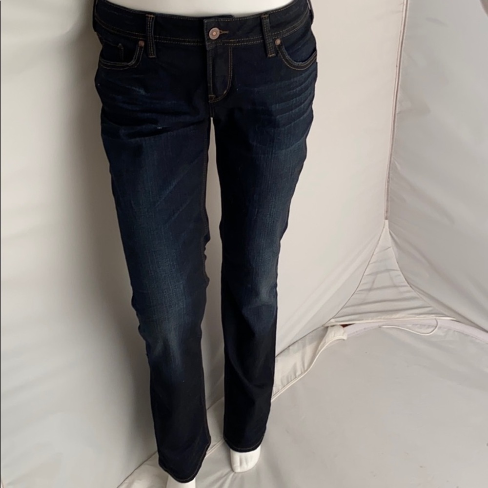 Silver Jeans Aiko mid-straight dark rinse blue jeans 30